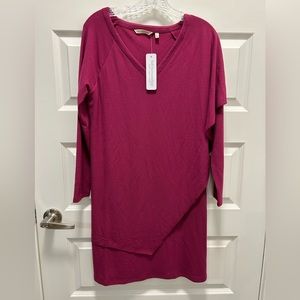 Soft Surroundings Women's Marla Dress Jewel Dark Fuschia Purple Petite Med NWT!